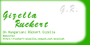 gizella ruckert business card