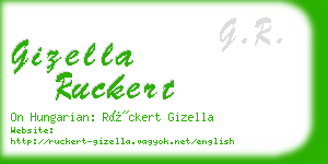 gizella ruckert business card